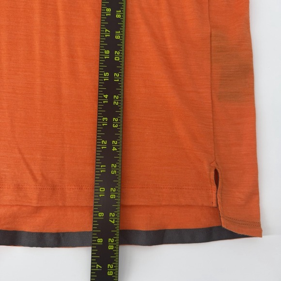 Kitsbow Mens Peformance Cycling Henley Orange Gray T Shirt Size XL Wool - Picture 8 of 8